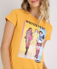 Blusa-Feminina-As-Patricinhas-de-Beverly-Hills--Whatever--Manga-Curta-Decote-Redondo-Mostarda-9951772-Mostarda_4