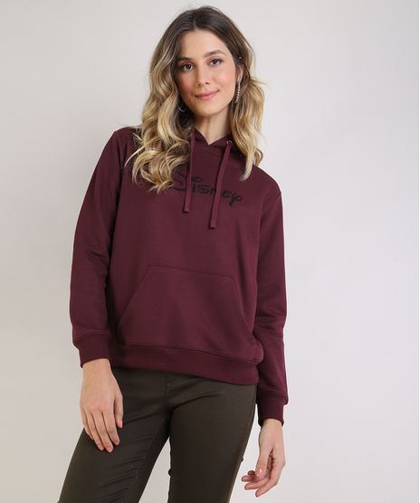 Blusao-de-Moletom-Felpado-Feminino-Disney-com-Capuz-Vinho-9952271-Vinho_1