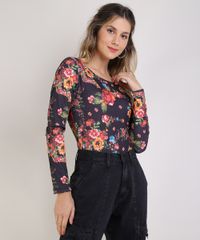 Body-Feminino-Estampado-Floral-Canelado-Manga-Longa-Decote-Redondo-Preto-9947446-Preto_5