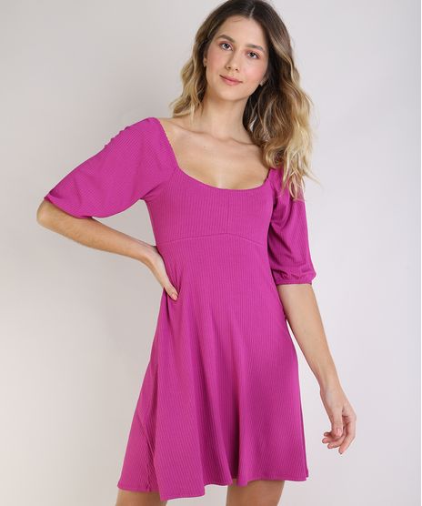 Vestido-Feminino-Curto-Canelado-Manga-Bufante-Roxo-9952165-Roxo_1