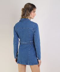 Vestido-Jeans-Feminino-Curto-com-Bolsos-e-Cinto-Manga-Longa-Azul-Medio-9953043-Azul_Medio_2