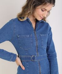 Vestido-Jeans-Feminino-Curto-com-Bolsos-e-Cinto-Manga-Longa-Azul-Medio-9953043-Azul_Medio_4