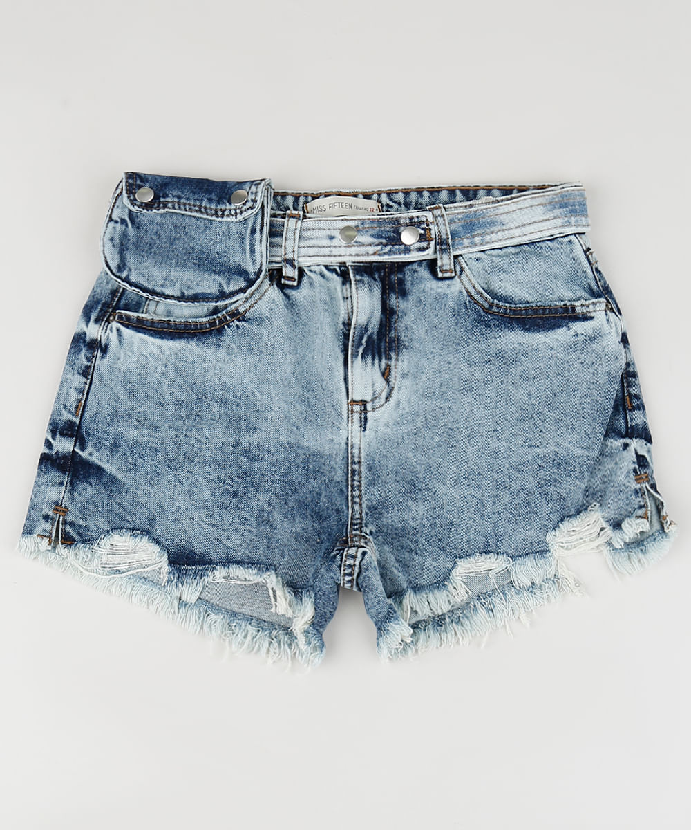 short jeans com brilho