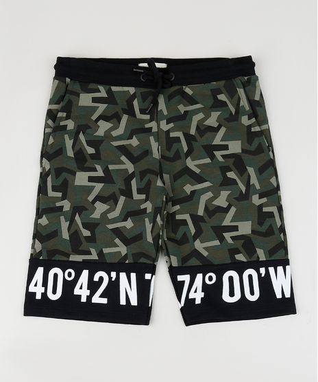Bermuda-de-Moletom-Juvenil-Estampada-Camuflado-Verde-9946365-Verde_1