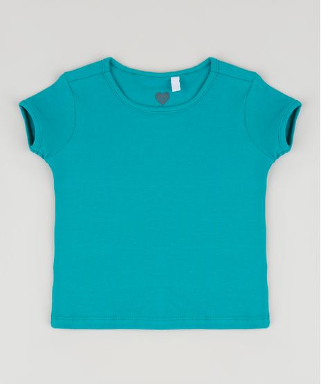 Blusa-Infantil-Basica-Manga-Curta-Verde-Escuro-9954165-Verde_Escuro_1