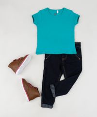 Blusa-Infantil-Basica-Manga-Curta-Verde-Escuro-9954165-Verde_Escuro_3