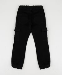 Calca-de-Sarja-Infantil-Cargo-com-Bolsos-Preta-9959708-Preto_2