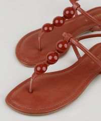 Rasteirinha-Feminino-Oneself-com-Aviamento-de-Esfera-Marrom-9906515-Marrom_3
