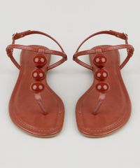 Rasteirinha-Feminino-Oneself-com-Aviamento-de-Esfera-Marrom-9906515-Marrom_5
