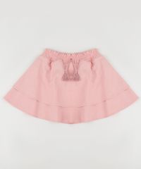 Saia-com-Linho-Infantil-Curta-com-Cordao-Rosa-Claro-9944838-Rosa_Claro_1
