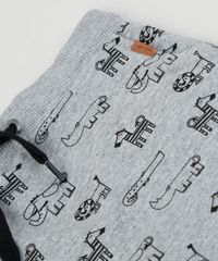 Bermuda-de-Moletom-Infantil-Estampada-de-Bichos-Cinza-Mescla-9952244-Cinza_Mescla_4