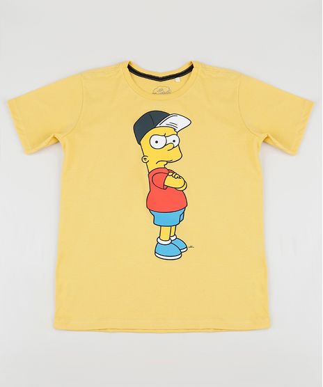 Camiseta-Juvenil-Os-Simpsons-Manga-Curta-Gola-Careca-Amarela-9953710-Amarelo_1