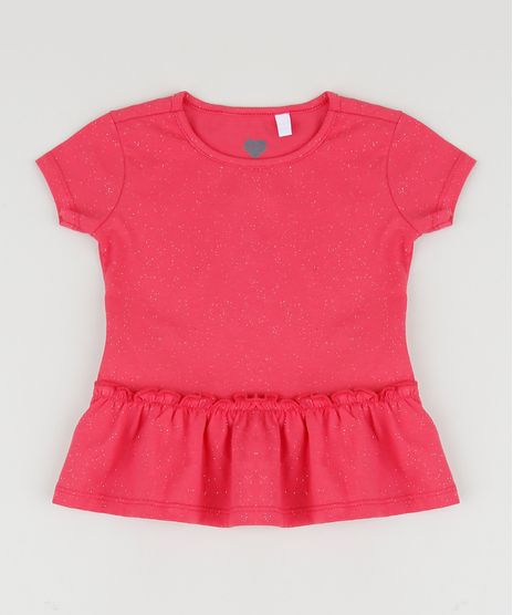 Blusa-Infantil-com-Babados-e-Glitter-Manga-Curta-Rosa-Escuro-9953937-Rosa_Escuro_1