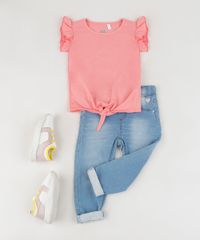 Blusa-Infantil-com-No-e-Manga-Curta-com-Babados-Rosa-Escuro-9953942-Rosa_Escuro_3