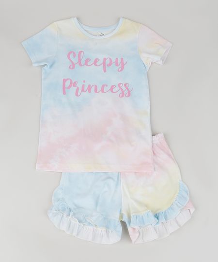 Pijama-Infantil--Sleepy-Princess--Estampado-Tie-Dye-Manga-Curta-Multicor-9957858-Multicor_1 Pijama-Infantil--Sleepy-Princess--Estampado-Tie-Dye-Manga-Curta-Multicor-9957858-Multicor_1