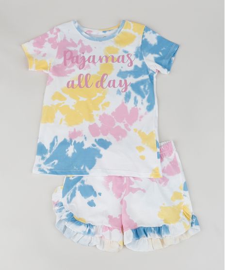 Pijama-Infantil--Pijamas-All-Day--Estampado-Tie-Dye-Manga-Curta-Multicor-9957859-Multicor_1