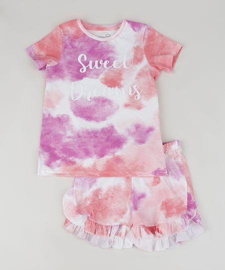 Pijama-Infantil---Sweet-Dreams--Estampado-Tie-Dye-Manga-Curta-Multicor-9957862-Multicor_1 Pijama-Infantil---Sweet-Dreams--Estampado-Tie-Dye-Manga-Curta-Multicor-9957862-Multicor_1