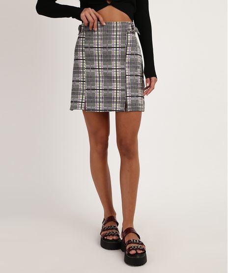 Saia-Feminina-em-Jacquard-Estampada-Xadrez-Multicor-9953099-Multicor_1
