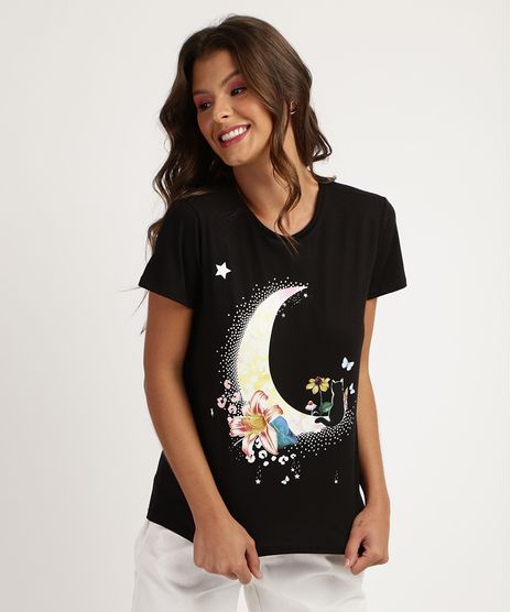 Blusa-Feminina-Lua-e-Flores-Manga-Curta-Decote-Redondo-Preta-9954324-Preto_1