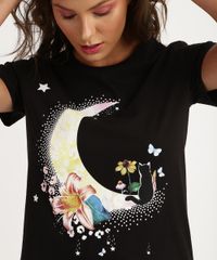 Blusa-Feminina-Lua-e-Flores-Manga-Curta-Decote-Redondo-Preta-9954324-Preto_4