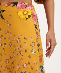 Saia-Feminina-Midi-Assimetrica-Estampada-Floral-com-Recorte-Amarela-9899573-Amarelo_4
