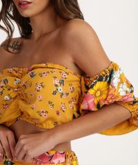 Top-Cropped-Feminino-Estampado-Floral-Ombro-a-Ombro-Manga-Curta-Amarelo-9913889-Amarelo_4
