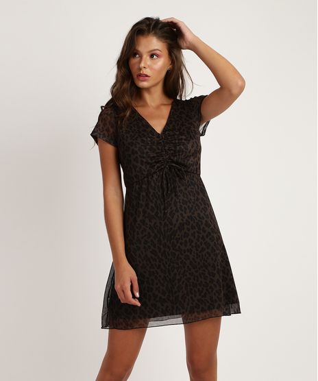 Vestido-de-Tule-Feminino-Curto-Estampado-Animal-Print-Onca-Manga-Curta-Marrom-9943061-Marrom_1