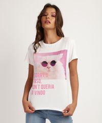 Blusa-Feminina-Gato-de-Oculos-Manga-Curta-Decote-Redondo--Off-White-9954318-Off_White_1