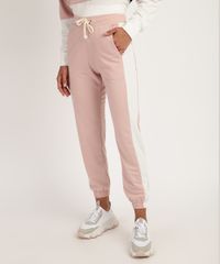Calca-de-Moletom-Feminina-Jogger-Faixa-Lateral-Rosa-9956350-Rosa_1