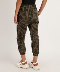 Calca-de-Sarja-Feminina-Jogger-Cintura-Super-Alta-Estampada-Camuflada--Verde-Militar-9949356-Verde_Militar_2