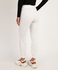 Calca-de-Moletom-Feminina-Reta-Cintura-Alta-com-Cadarco-e-Bolsos-Off-White-9956350-Off_White_2