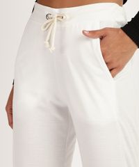 Calca-de-Moletom-Feminina-Reta-Cintura-Alta-com-Cadarco-e-Bolsos-Off-White-9956350-Off_White_4