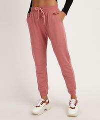 Calca-Feminina--de-Moletom-Jogger-com-Recortes-Rosa-9037257-Rosa_1