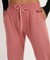 Calca-Feminina--de-Moletom-Jogger-com-Recortes-Rosa-9037257-Rosa_4