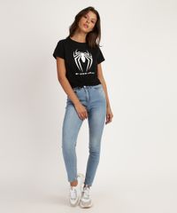 Blusa-Feminina-Homem-Aranha-Manga-Curta-Decote-Redondo-Preta-9953757-Preto_3