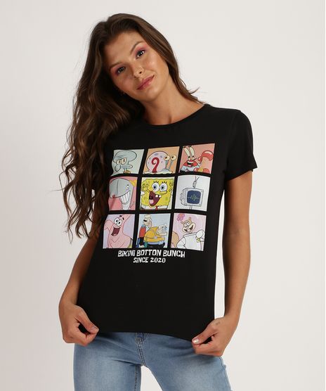 Blusa-Feminina-Bob-Esponja-e-Amigos-Manga-Curta-Decote-Redondo-Preta-9953765-Preto_1