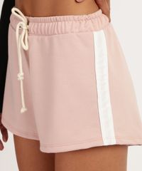 Short-de-Moletom-Feminino-Running-Com-Faixa-Lateral-Cintura-Alta-com-Cordao-Rosa-9956351-Rosa_4