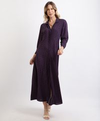 Vestido-Chemise-Feminina-Midi-Estampado-de-Poa-Manga-7-8-Azul-Marinho-9892064-Azul_Marinho_1
