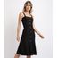 Vestido-Feminino-de-Sarja-Midi-com-Botoes-Alca-Media-Preto-9943321-Preto_1