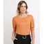 Blusa-Feminina-Estampada-de-Poa-Manga-Bufante-Decote-Redondo--Laranja-9943240-Laranja_1