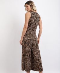 Macacao-Feminino-Pantacourt-Estampado-de-Animal-Print-Sem-Decote-em-V-Marrom-9949735-Marrom_2