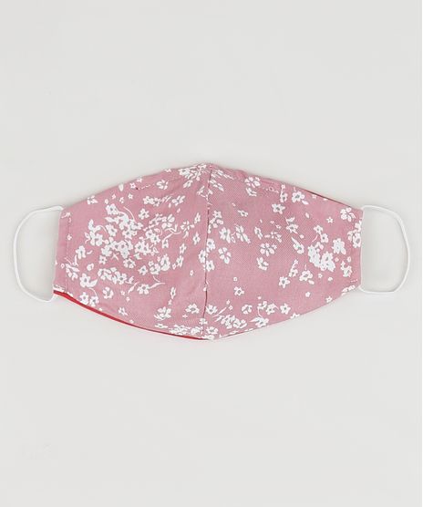 Mascara-de-Tecido-Reutilizavel-para-Protecao-Individual-Infantil-Estampado-Floral-Rosa-9952458-Rosa_1