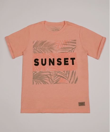 Camiseta-Infantil--Sunset---Manga-Curta-Gola-Careca--Laranja-9955099-Laranja_1