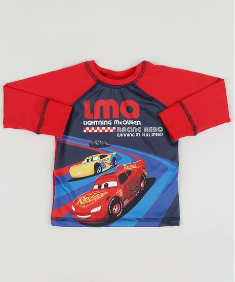 Camiseta-de-Praia-Infantil-Carros-Manga-Longa-Raglan-Gola-Careca-Vermelha-9902302-Vermelho_1