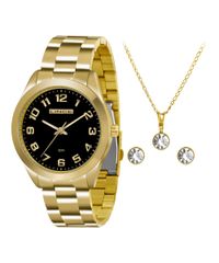 Kit-de-Relogio-Analogico-Lince-Feminino---Colar---Par-de-Brincos---LRG4342L-KC25P2KX-Dourado-8632961-Dourado_1