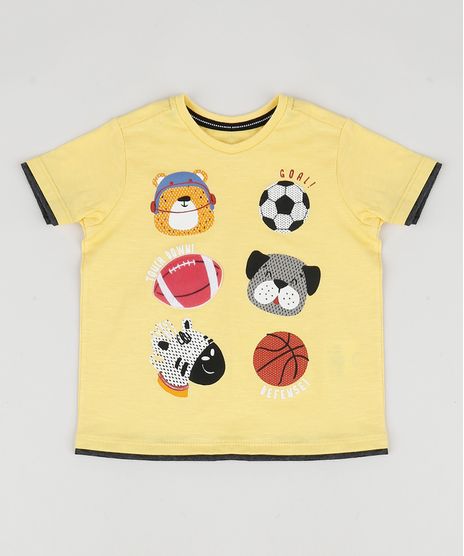 Camiseta-Infantil-Bichinhos-Manga-Curta-Gola-Careca-Amarela-9954956-Amarelo_1