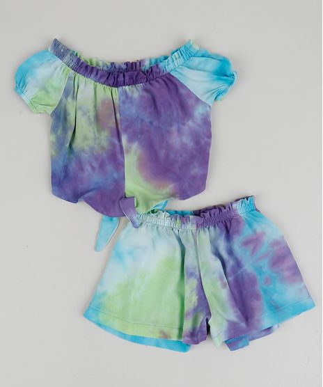 Conjunto-Infantil-Estampado-Tie-Dye-de-Blusa---Short-Multicor-9959598-Multicor_1