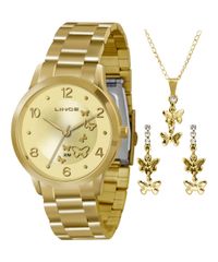 Kit-de-Relogio-Analogico-Lince-Feminino---Colar---Par-de-Brincos---LRG4304L-KU20C2KX-Dourado-9246126-Dourado_1