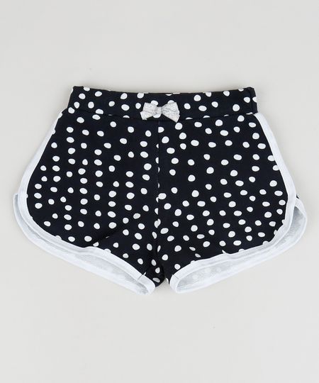 Short-Infantil-Running-Estampado-de-Poa--Preto-9953634-Preto_1