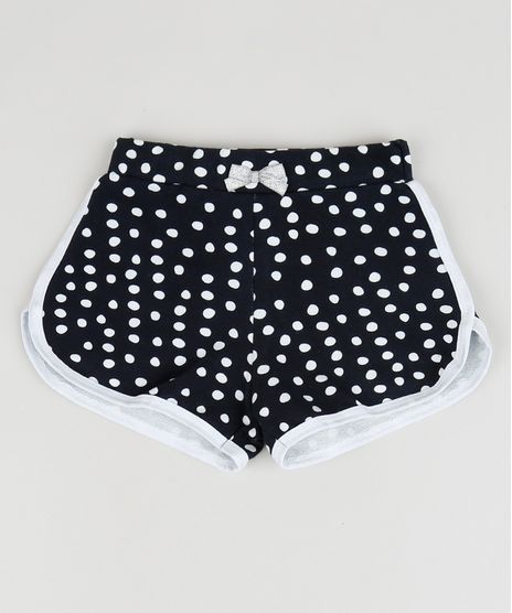 Short-Infantil-Running-Estampado-de-Poa--Preto-9953634-Preto_1